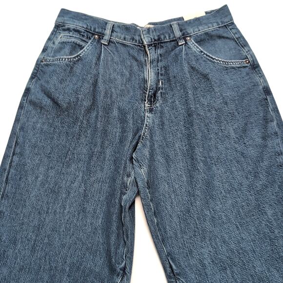 We The Free People Sheridan Denim Trouser Wide Leg Jeans Womens Size 28 NEW - Picture 3 of 15